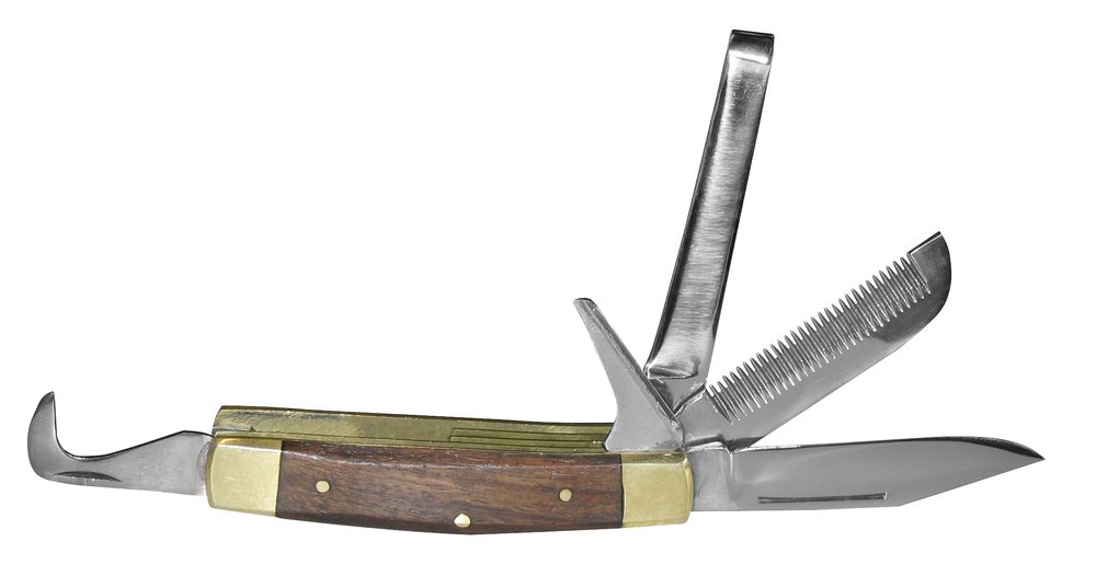 REITERMESSER MIT HOLZGRIFF, MIT VERSCH.
